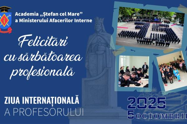 Profesorii Academiei „Ștefan cel Mare” onorați de Ziua Mondială a Educației