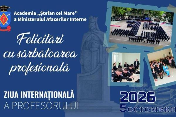 Profesorii Academiei „Ștefan cel Mare” – celebrați de Ziua profesională a lucrătorilor din învățământ